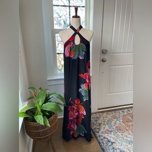 Anthropologie Maeve Maxi Dress with Flowers | Color: Black/Red | Size: XS
